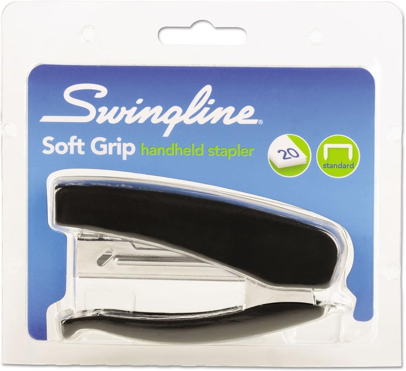 Swingline Soft Grip Handheld Stapler - Heavy Duty Mini Stapler for Home Office, 20 Sheet Capacity, Black - Image 5